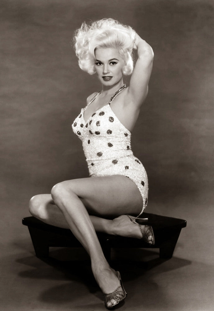 Mamie Van Doren Photo Print - Hand Up in Polka Dot Bathing Suit