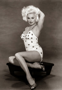 Mamie Van Doren Photo Print - Hand Up in Polka Dot Bathing Suit