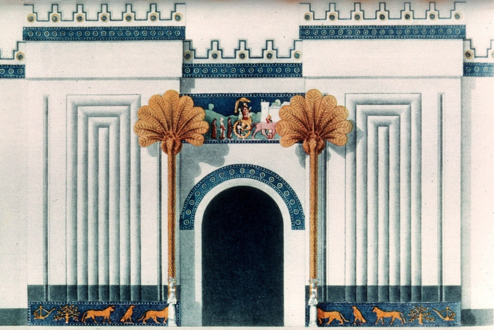 Reconstructed Assyrian Temple Doorway Fine Art Print