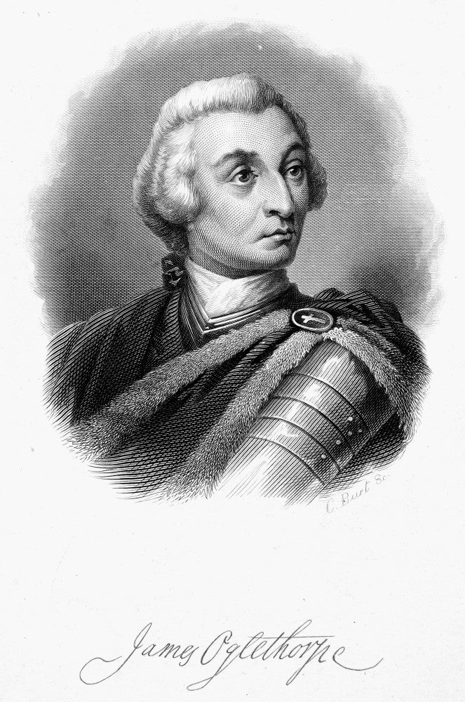 James Edward Oglethorpe 19th Century Steel Engraving Print by Granger Collection