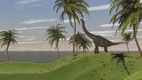 Large Brachiosaurus Grazing Fine Art Print - Multiple Sizes