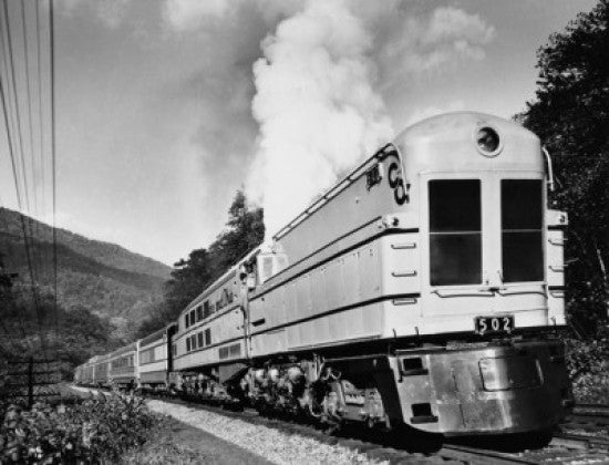 Chesapeake & Ohio Railroad Fine Art Print - Low Angle Train View