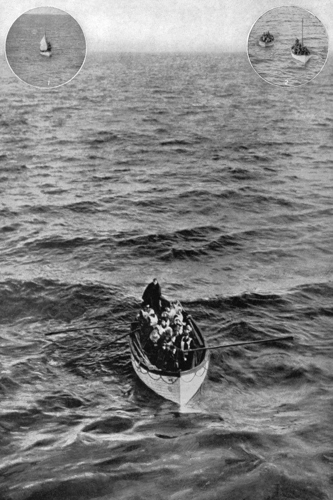 Titanic Lifeboat Fine Art Print - Survivors Approaching Carpathia