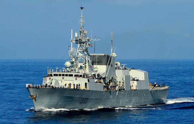 Canadian Patrol Frigate HMCS Halifax Fine Art Print by Stocktrek Images