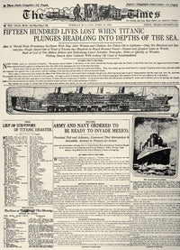 Titanic Headline 1912 Fine Art Print - Los Angeles Times Front Page