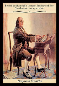 Be Civil to All Fine Art Print by Benjamin Franklin