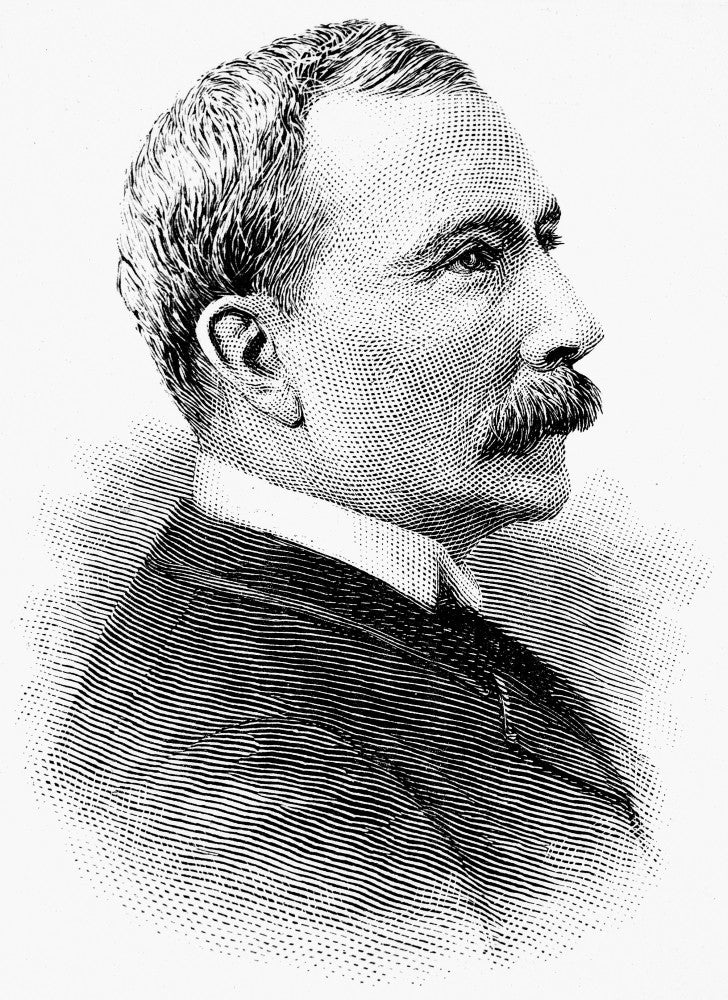 John D. Rockefeller American Oil Magnate Wood Engraving Print