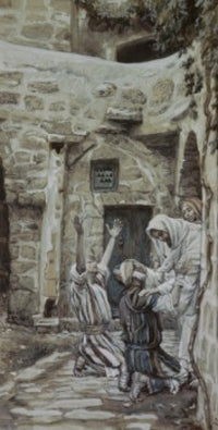 Two Blind Men Healed at Capernaum Fine Art Print by James Tissot