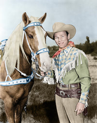 Roy Rogers with Trigger Fine Art Print - Digitally Colored Photograph