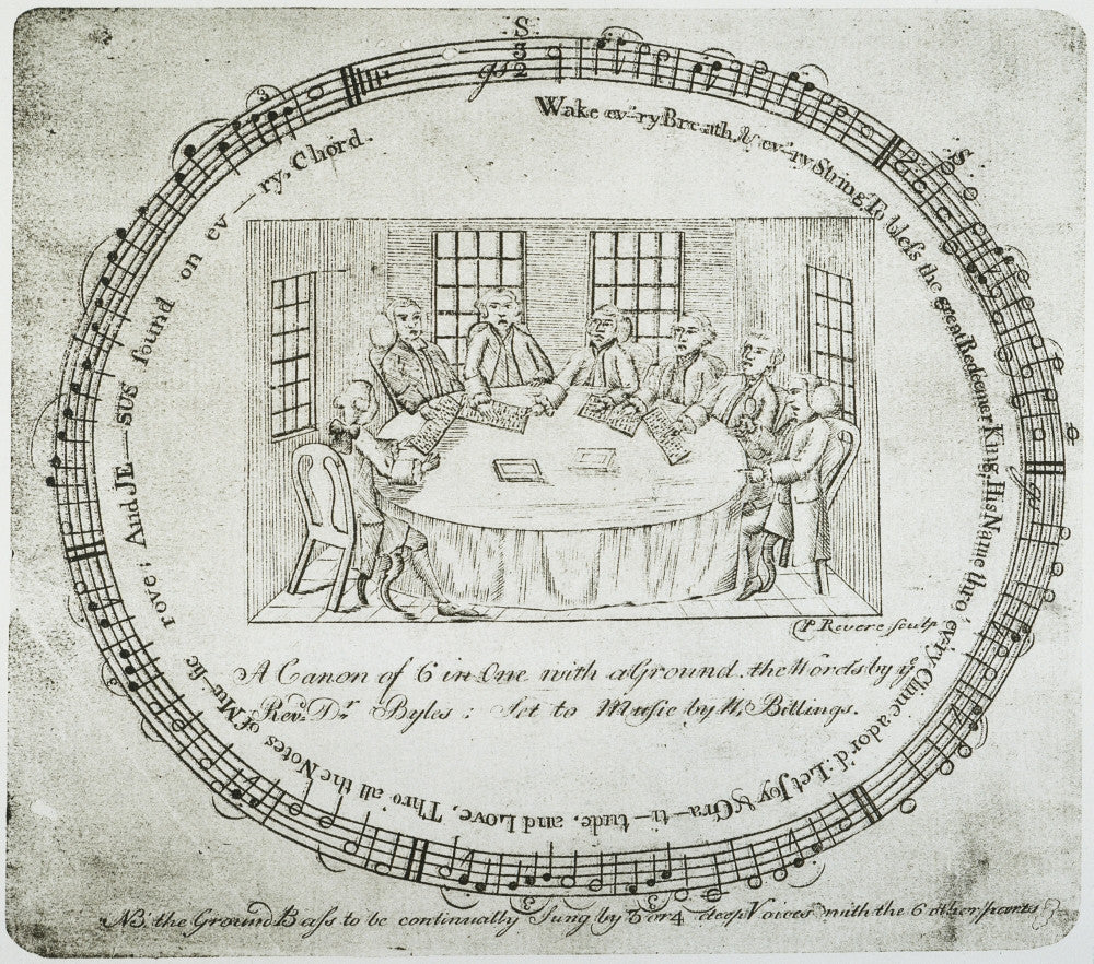 New England Psalms Engraved Frontispiece by Paul Revere | Granger Collection