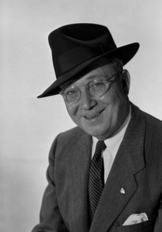 Studio Portrait of Senior Man in Hat Fine Art Print