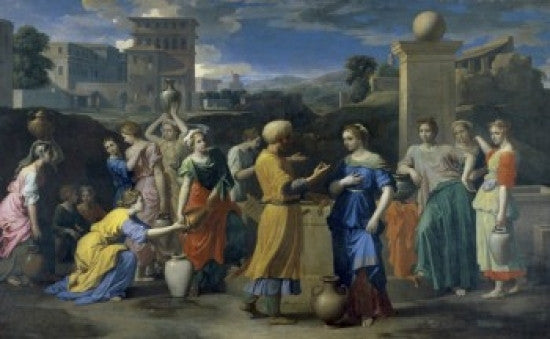 Eliezer and Rebecca Fine Art Print by Nicolas Poussin - Louvre