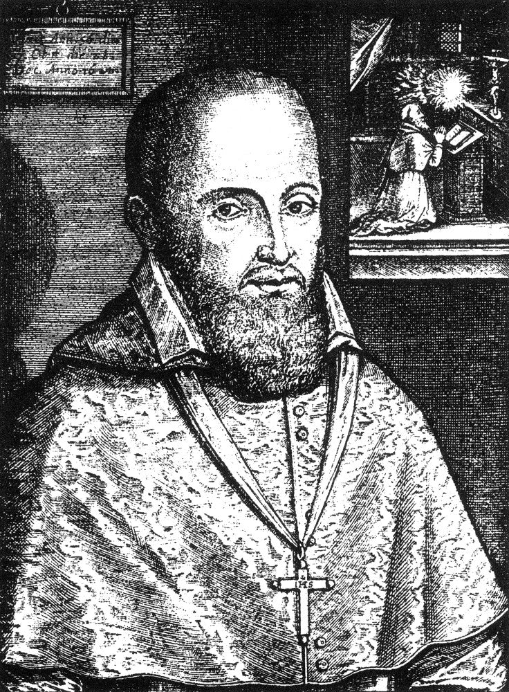 St. Francis of Sales 17th Century Line Engraving Poster Print