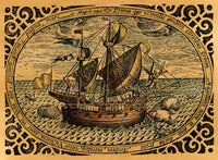 Magellan's Vittoria 1519 Fine Art Print - 16th Century Engraving