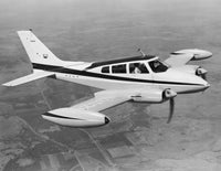 Cessna 310F Aircraft in Flight Fine Art Print