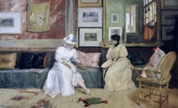 A Friendly Call Fine Art Print by William Merritt Chase