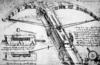 Leonardo Da Vinci's Giant Crossbow Drawing Poster Print