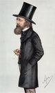 Alfred Tennyson Caricature Lithograph Print from Vanity Fair - 1871