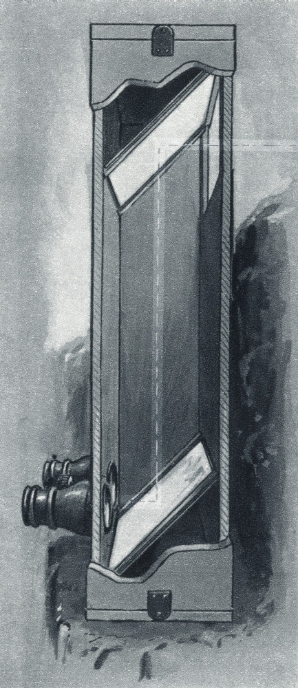 Periscope Field Glasses Illustration from Trench Warfare 1915 - Fine Art Print