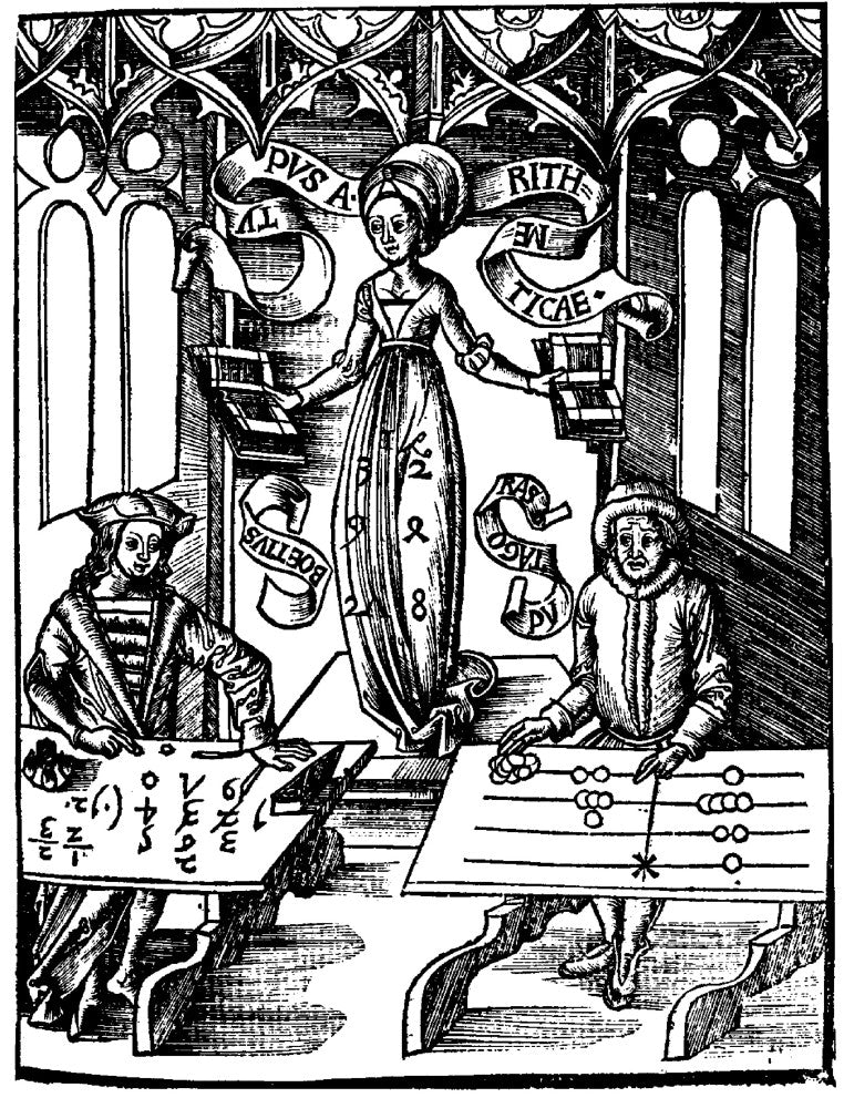 Allegory of Arithmetic 16th Century Fine Art Print by Science Source