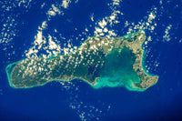 Satellite View of Grand Cayman Fine Art Print by Panoramic Images