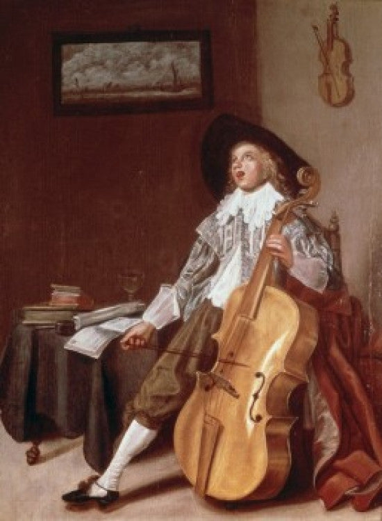 The Cello Player Fine Art Print by Dirck Hals - Wallraf-Richartz Museum, Cologne