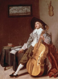 The Cello Player Fine Art Print by Dirck Hals - Wallraf-Richartz Museum, Cologne