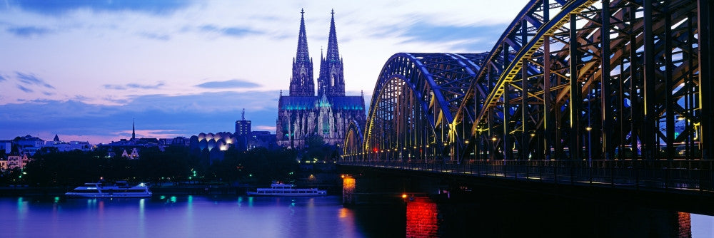 Hohenzollern Bridge and Cologne Cathedral Fine Art Print