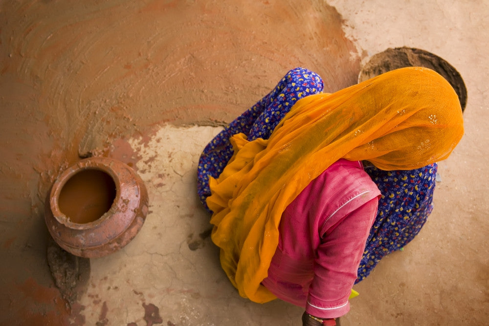 Woman Painting in Rajasthan Fine Art Print by Jaynes Gallery