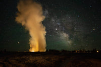 Milky Way Over Old Faithful Geyser Fine Art Print by Jaynes Gallery