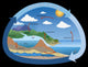 Earth's Water Cycle Fine Art Print by Monica Schroeder
