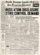 Soviet Atomic Test 1949 Front Page Chronicle Poster Print