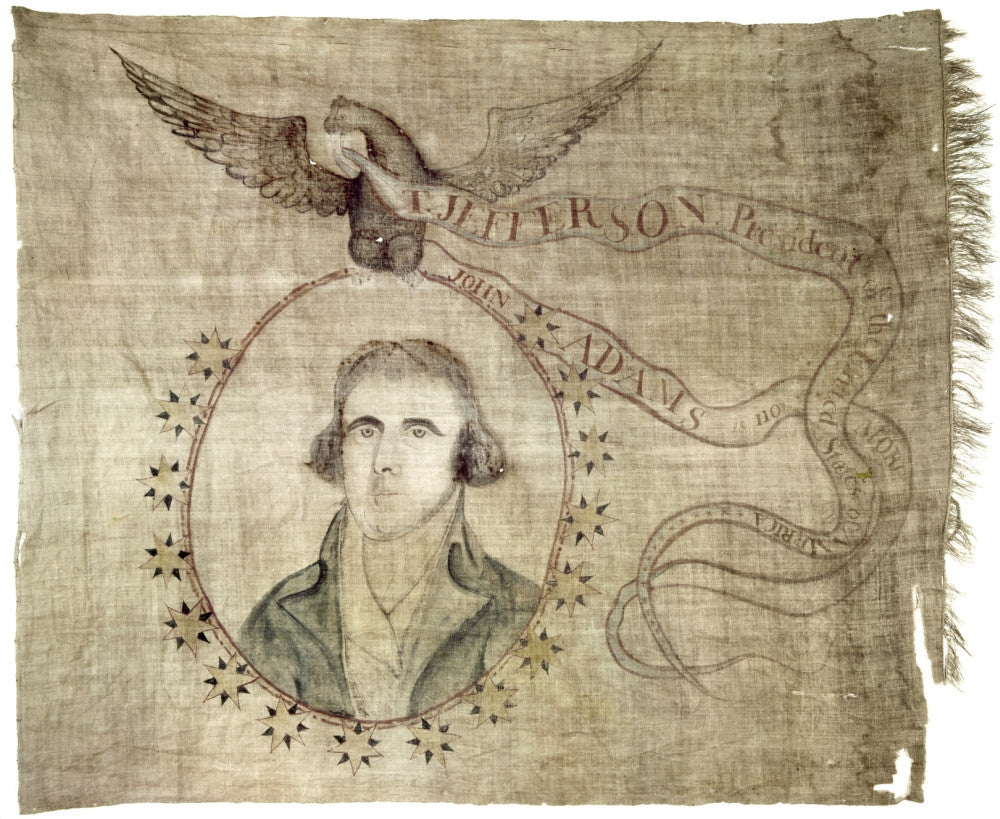 Presidential Campaign Banner 1800 - Jefferson vs. Adams Fine Art Print