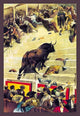 Dynamic Spanish Bullfighting Scene Fine Art Print - Unknown Artist