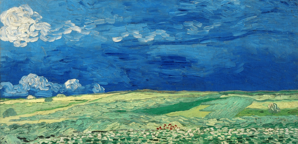 Wheatfields Under Thunderclouds Fine Art Print by Vincent Van Gogh