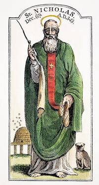 Saint Nicholas Wood Engraving Print - 19th Century by Granger Collection