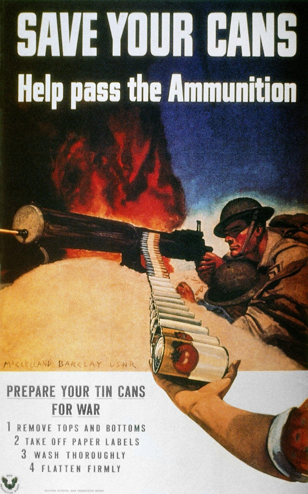 WWII Save Cans Poster - Help Pass the Ammunition | Granger Collection