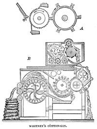 Cotton Gin Schematic Drawing Fine Art Print by Granger Collection