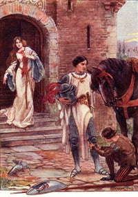 Lancelot and Elaine Fine Art Print by Hilary Jane Morgan