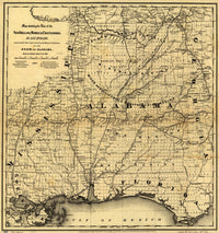 New Orleans, Mobile & Chattanooga Railroad - 1865 Fine Art Print