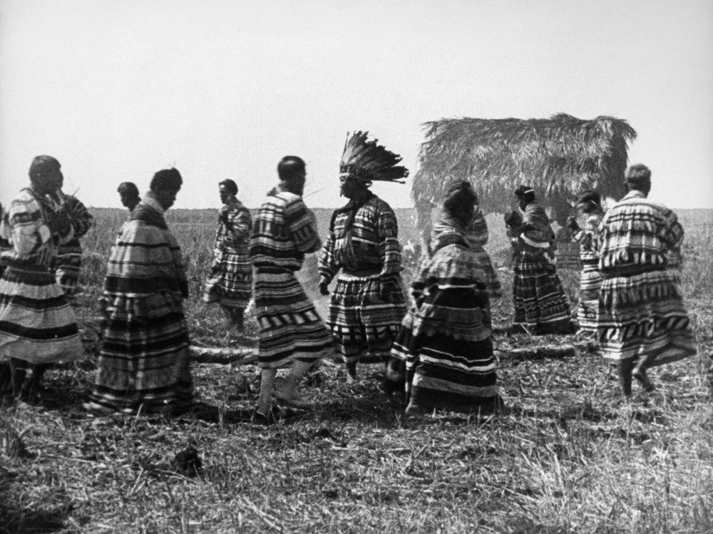 Seminole Crop Dance Fine Art Print by Charles Loeffell - 1920s