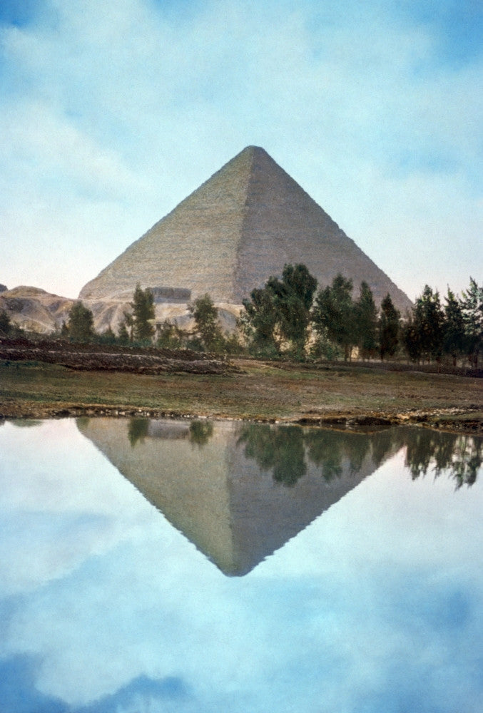 Cheops Pyramid at Giza Fine Art Print - Reflected in Nile