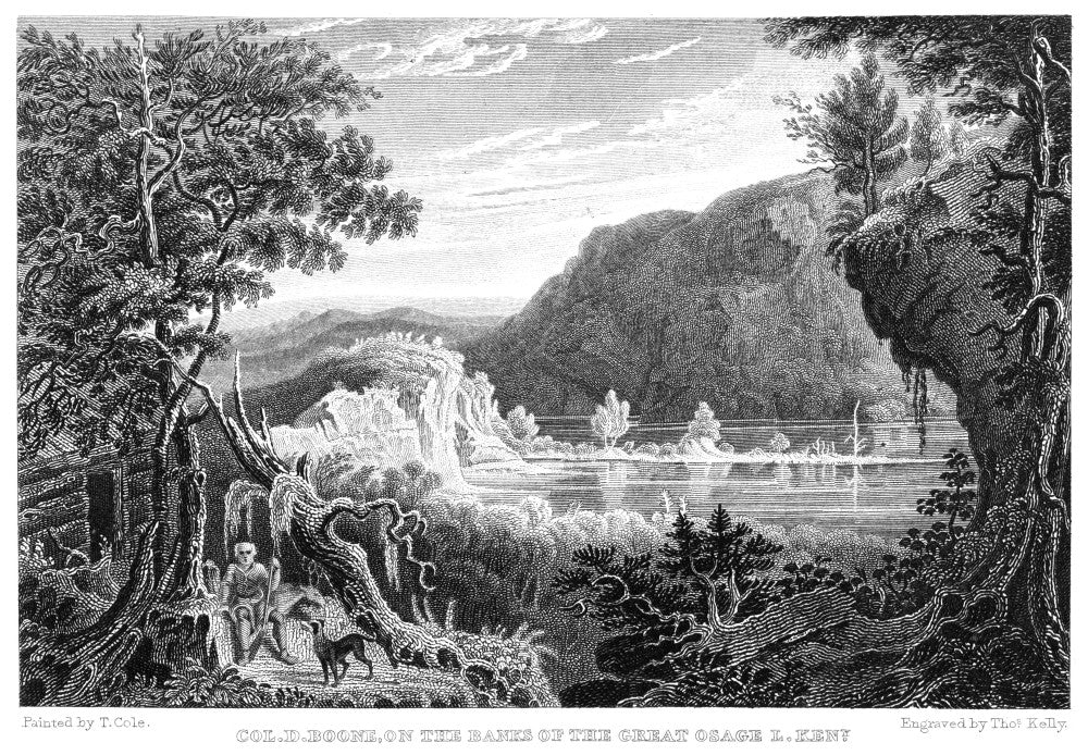 Daniel Boone Sitting at His Cabin by Thomas Cole - Fine Art Print