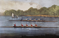 Currier & Ives Rowing Contest Fine Art Print - 1869 Lithograph