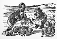 The Walrus, The Carpenter, and The Oysters Fine Art Print by Sir John Tenniel