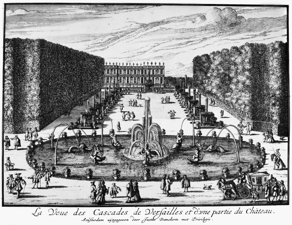 Versailles Fountains Line Engraving Art Print by Granger Collection