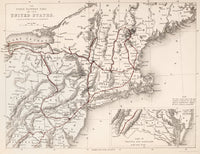Northeast U.S.A. 19th Century Map Poster Print by Granger Collection