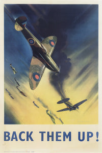 RAF Back Them Up! WWII Poster Print by Mary Evans