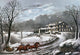 American Winter Scenes: Evening Fine Art Print by Currier & Ives