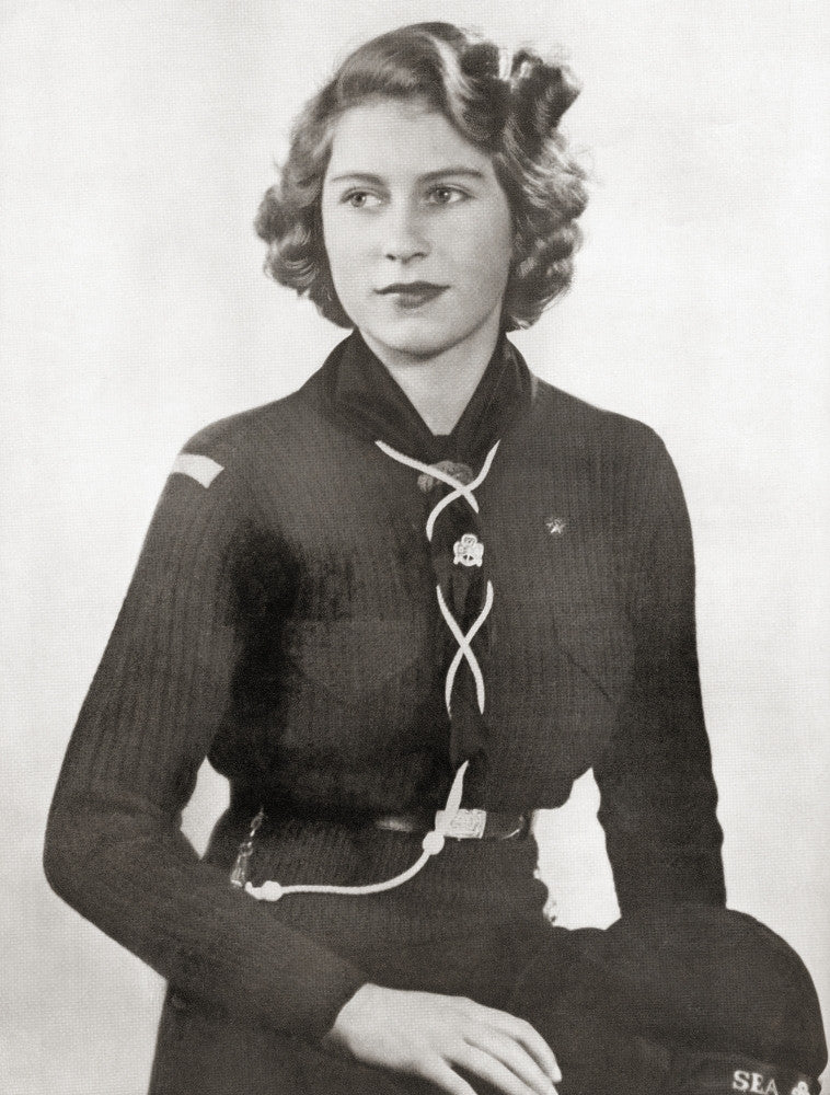 Princess Elizabeth in Girl Scout Uniform - Fine Art Print by Ken Welsh